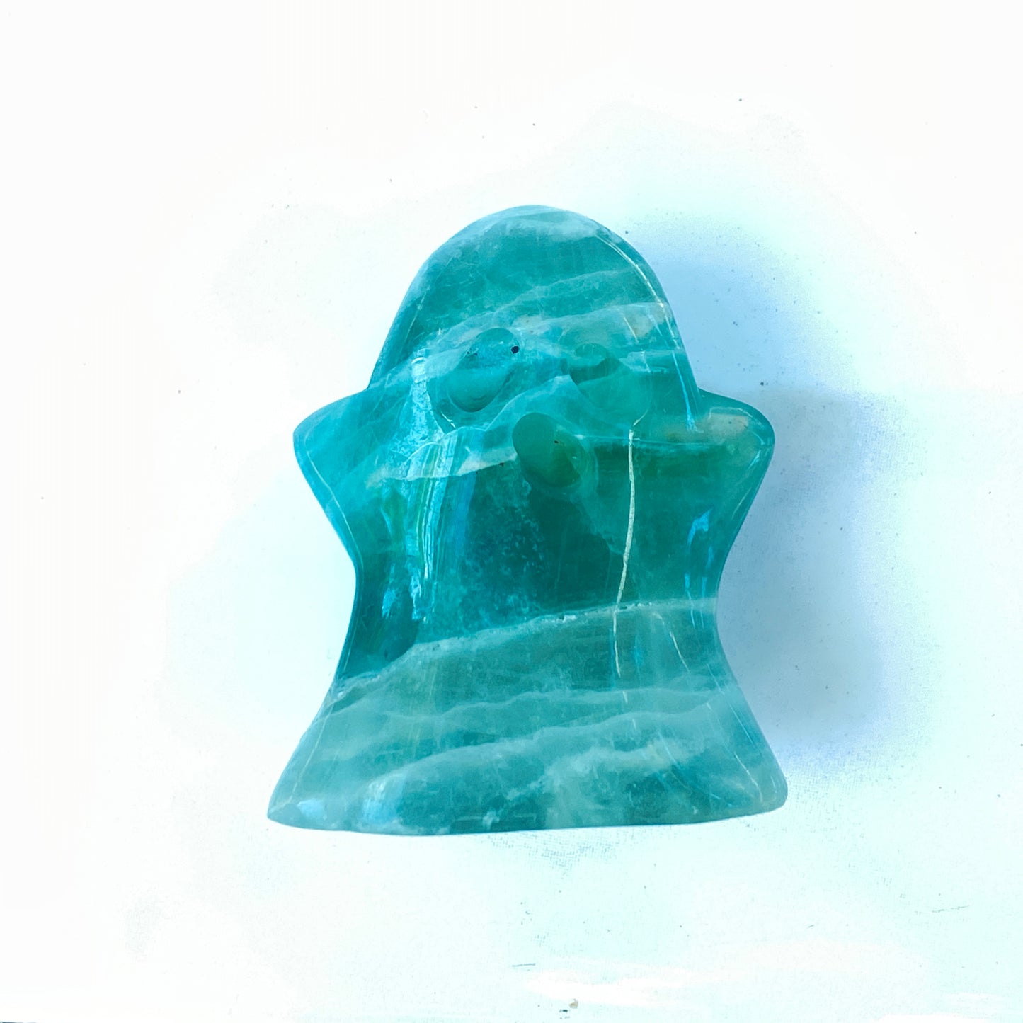 Fluorite gemstone carved Ghost