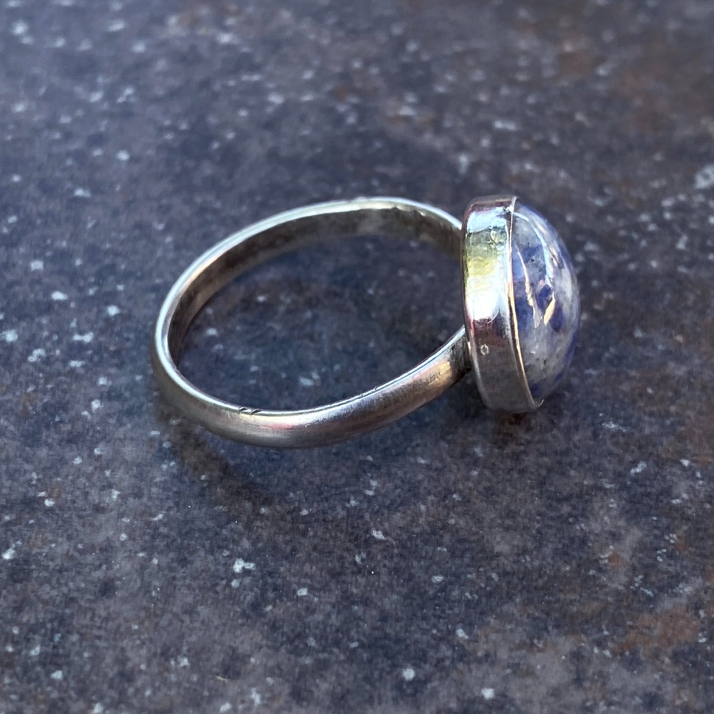 Sodalite gemstone Sterling Silver Ring