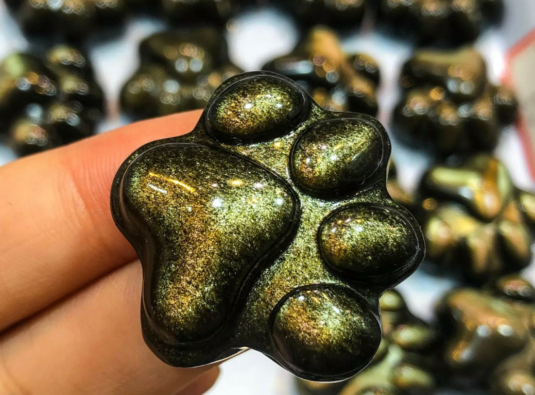 Natural Golden Obsidian Paw