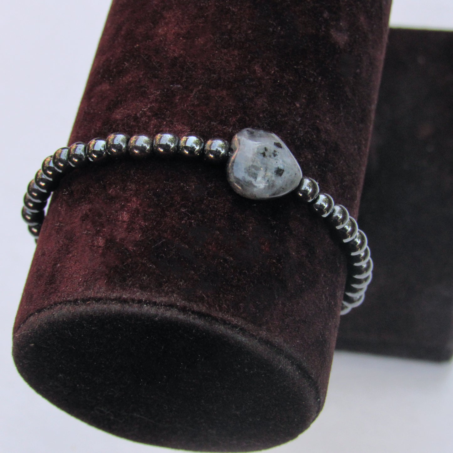 Hematite and Labradorite “Courage” Stretch Bracelet
