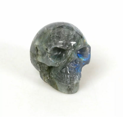 Natural Labradorite Gemstone carved skull
