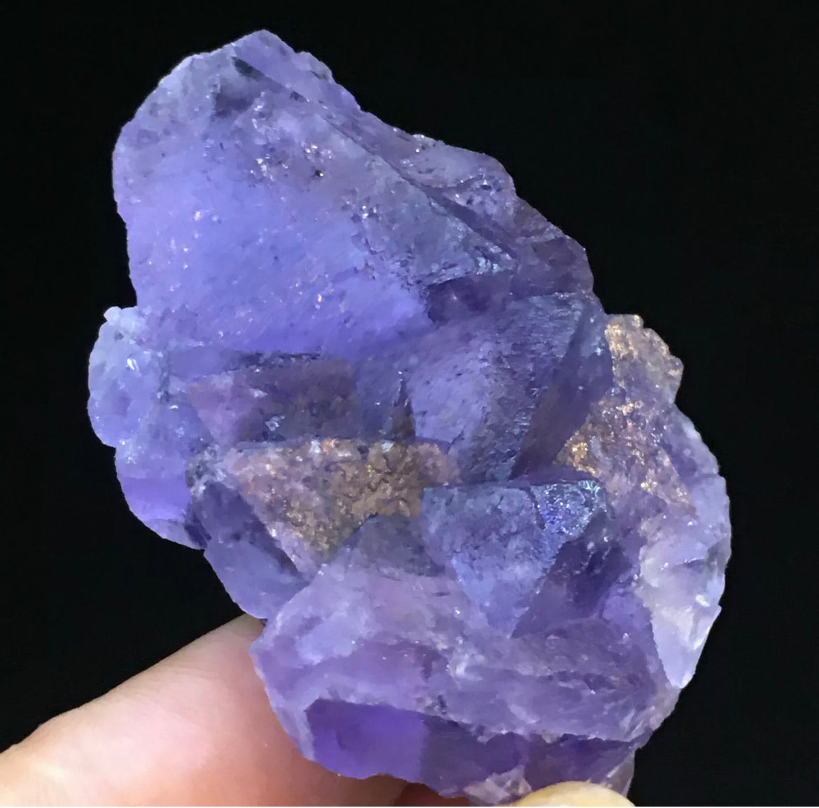 Natural Translucent Purple Octahedral Fluorite Crystal Mineral Specimen semiprecious gemstone