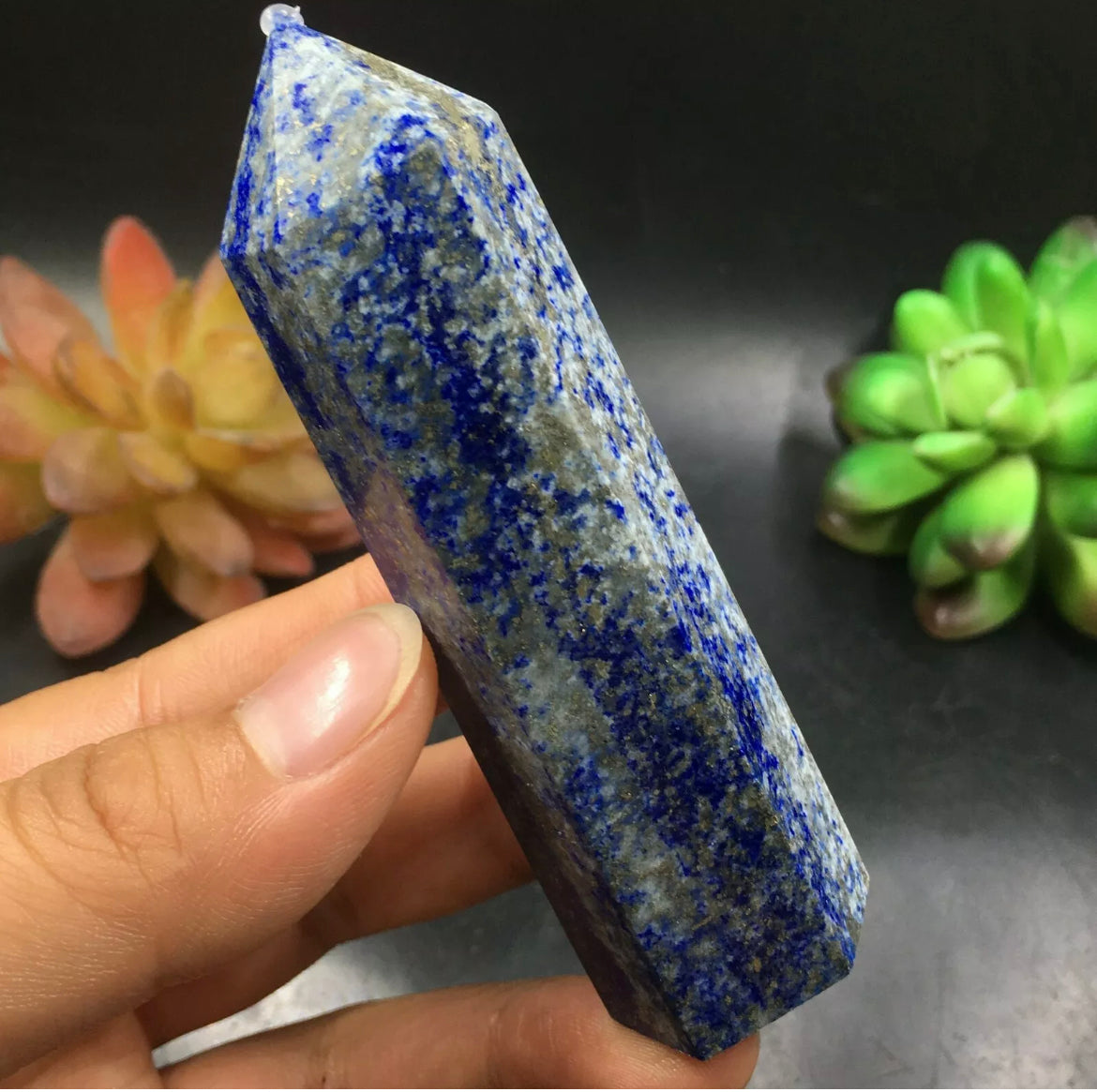 Natural Lapis Lazuli Gemstone Crystal Wand