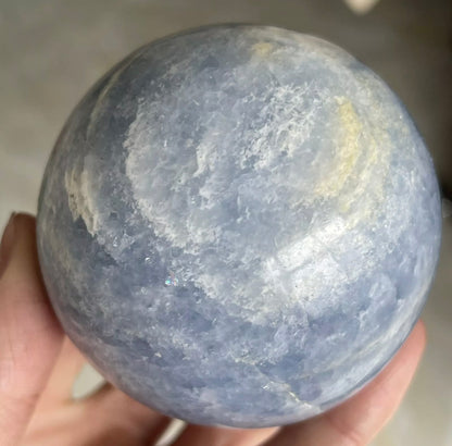 Natural Polished Blue Celestite gemstone Sphere