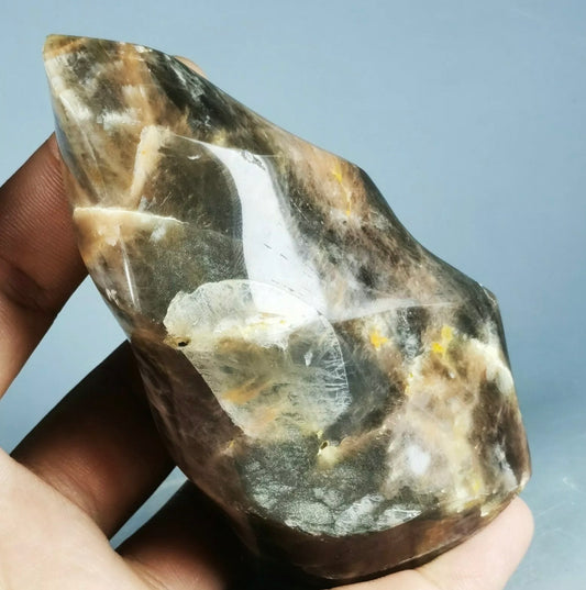 Natural Black Moonstone Flame