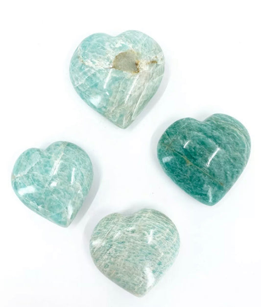 Amazonite gemstone Puffy Hearts Puffy hearts
