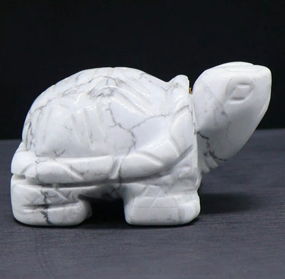 Natural White Turquoise Turtle Figurine