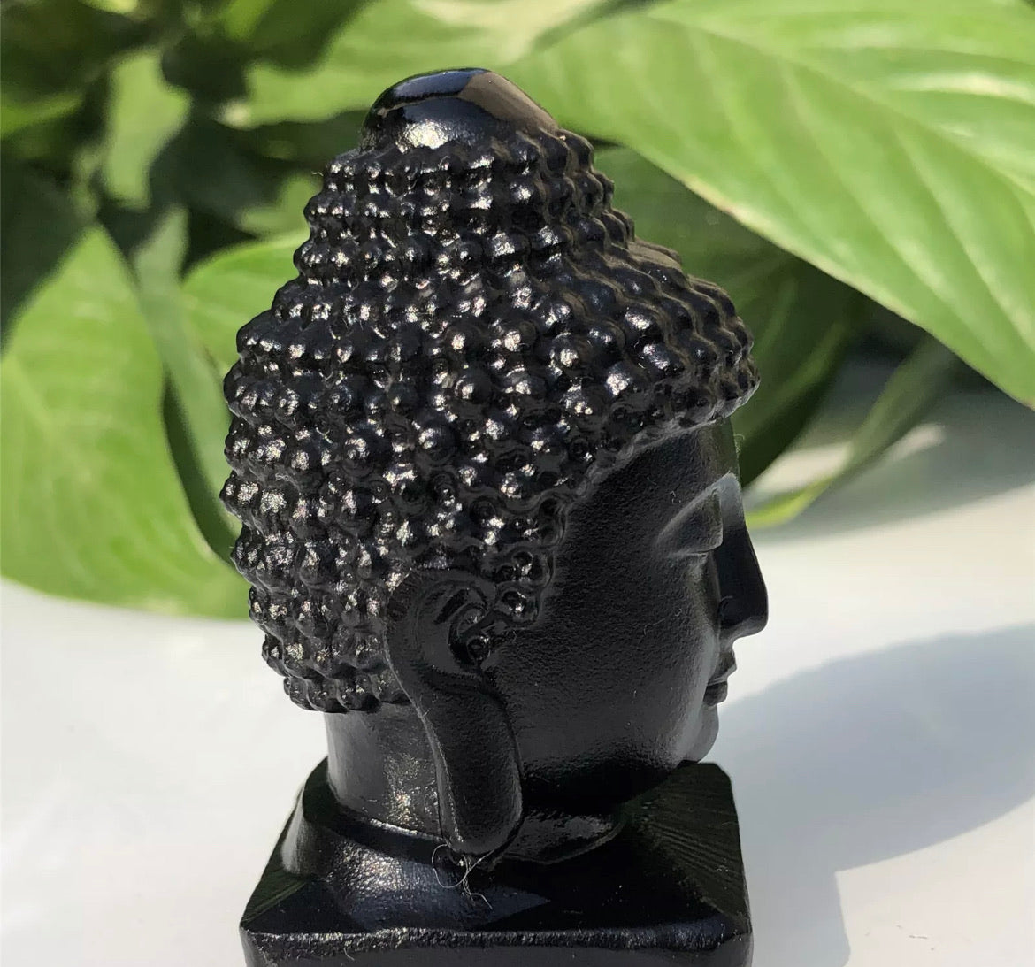 Natural Black Obsidian gemstone Buddha