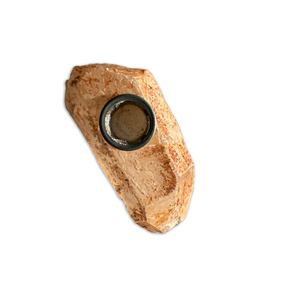 Genuine Lemurian Quartz gemstone Pipe