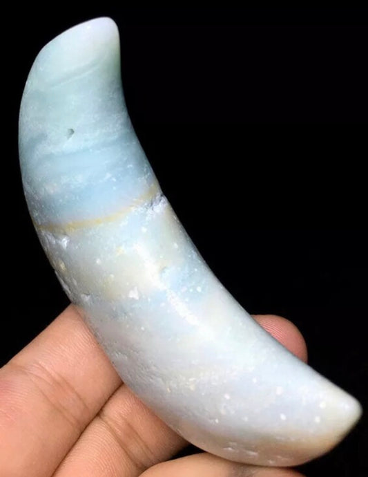 Natural Blue Calcite Crescent Moon