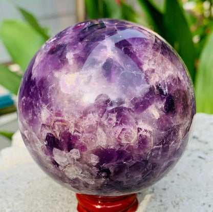 Natural Dreamy Amethyst Sphere Quartz Crystal Ball Healing