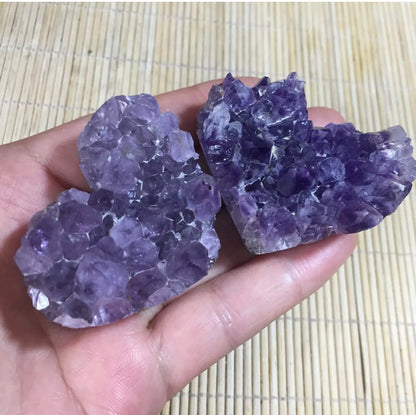 Natural Amethyst heart-shaped  gem quartz cluster crystal Mineral specimens