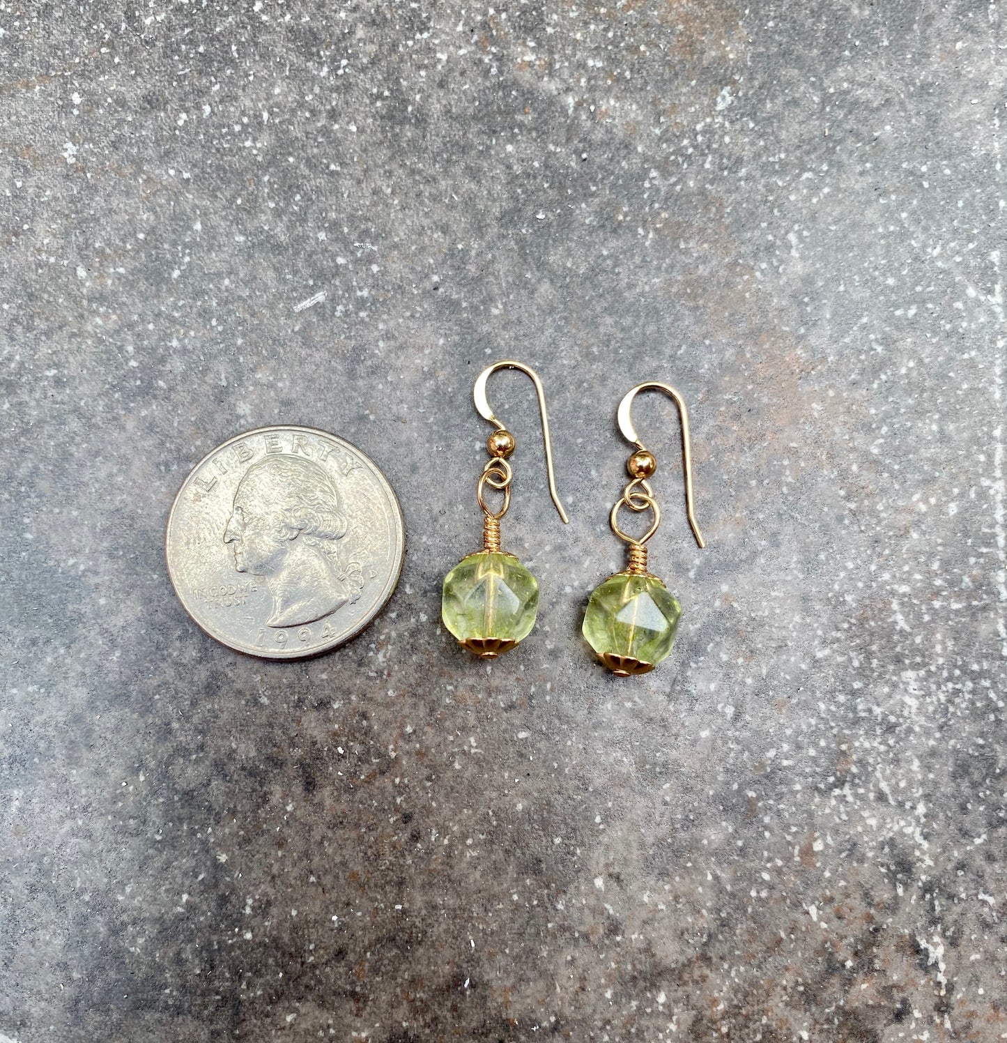 Natural Topaz Gemstone Drop Earrings