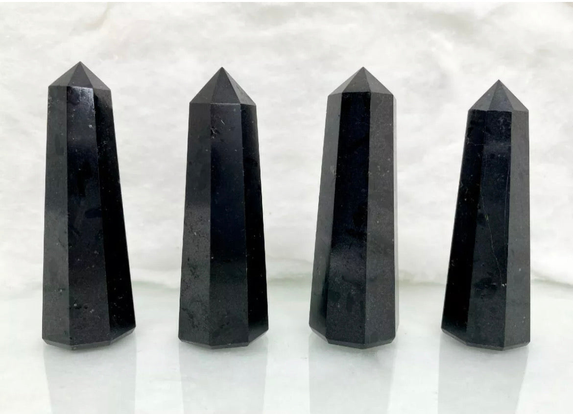 Natural Black Tourmaline gemstone Wand