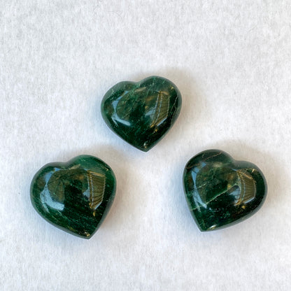 Natural Jade gemstone puffy massage heart