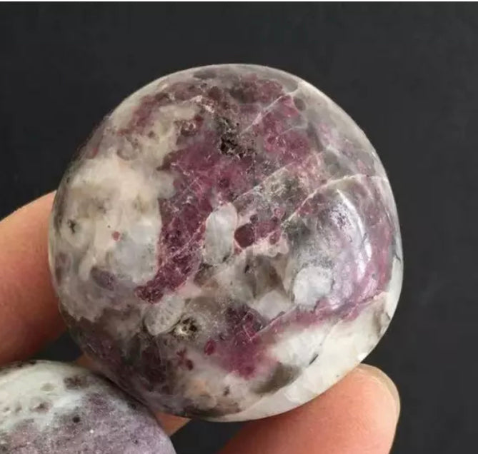 Natural Red Tourmaline Crystal Gemstone Stone sphere