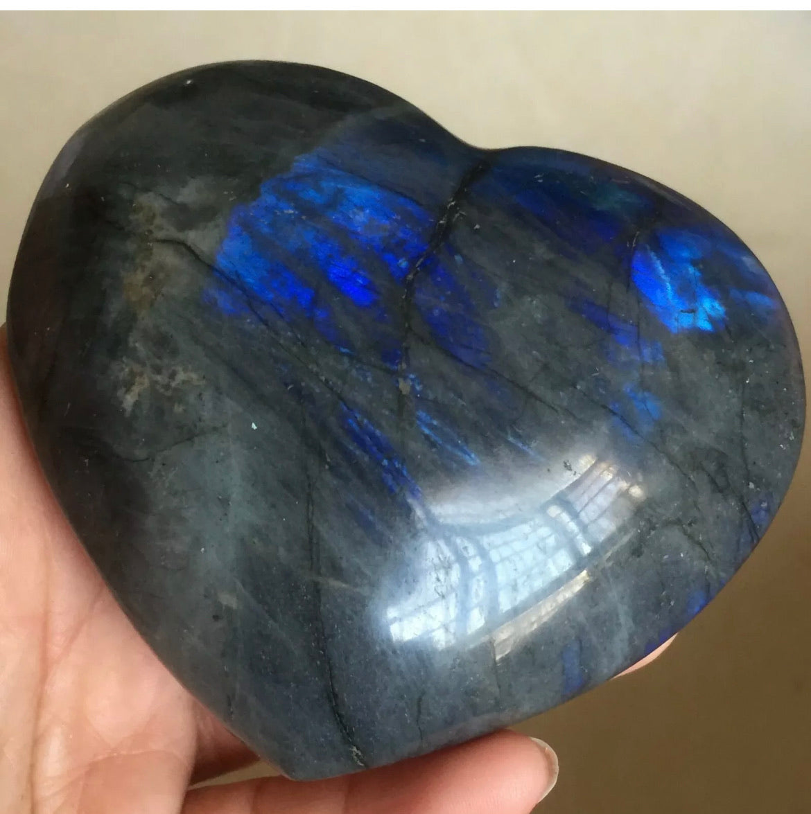 Natural Labradorite Heart Shaped gemstone