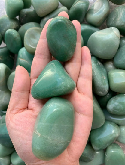 Extra Large Green Aventurine Tumbled Stone (1.5-2.75 Inches)
