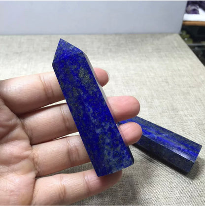 Raw Natural Lapis Lazuli gemstone Point Healing Wand