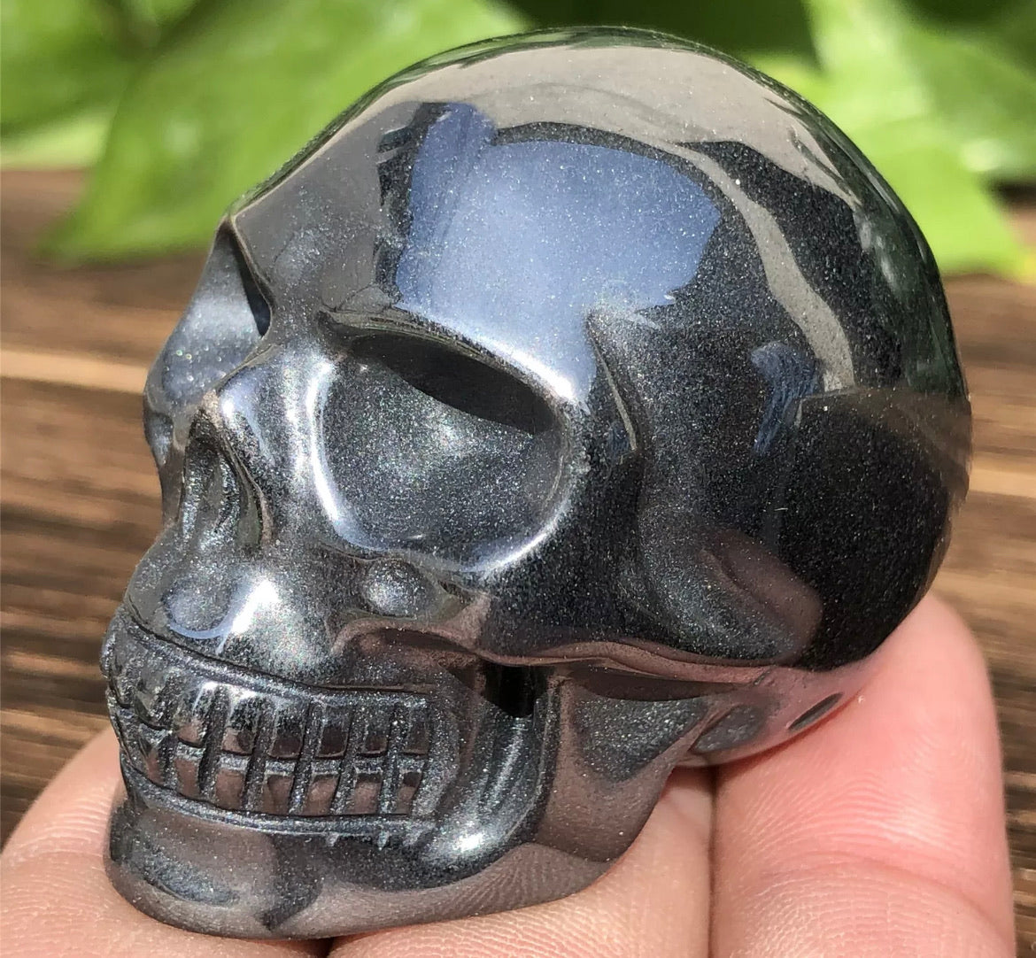 Natural Hematite gemstone skull