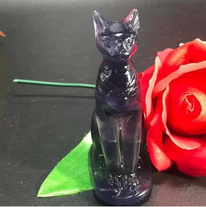 Fluorite Kitty Cat Figurine