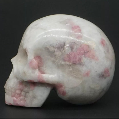 Natural Lepidolite gemstone carved Skull