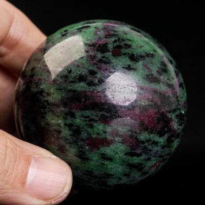 Natural Ruby Zoisite Crystal Ball Sphere