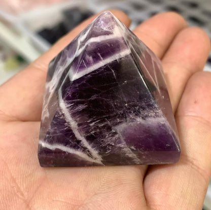 Natural Amethyst gemstone Pyramid Crystal