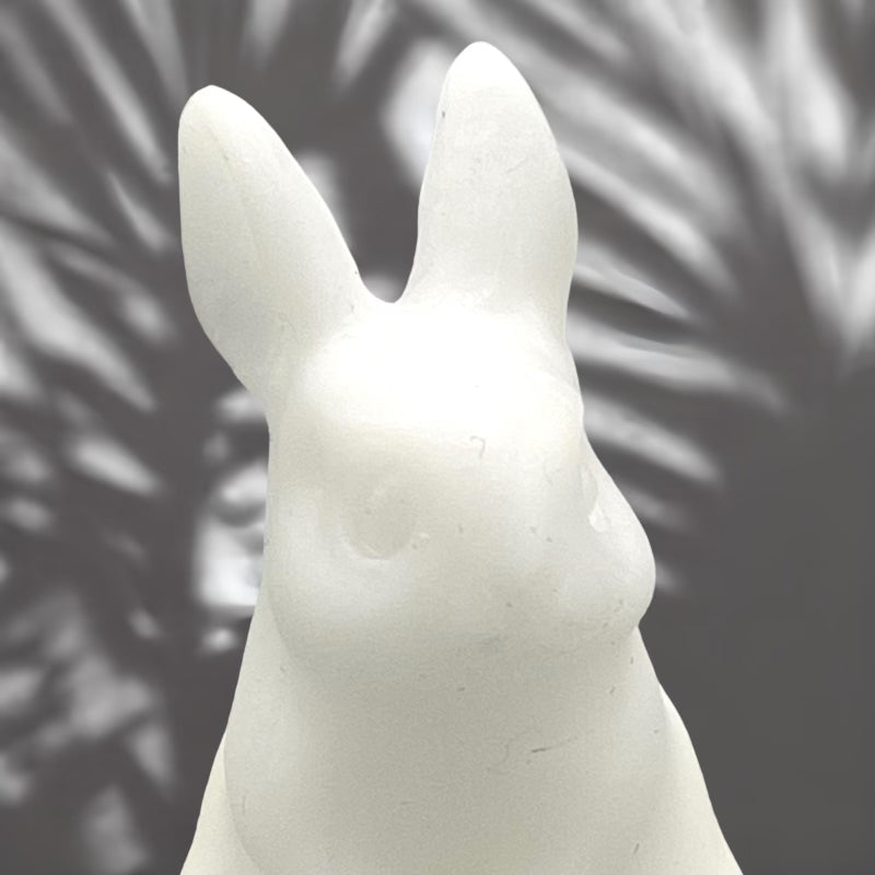 White Jade Bunny Rabbit Figurine