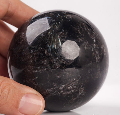 Natural Astrophyllite semiprecious gemstone crystal ball sphere