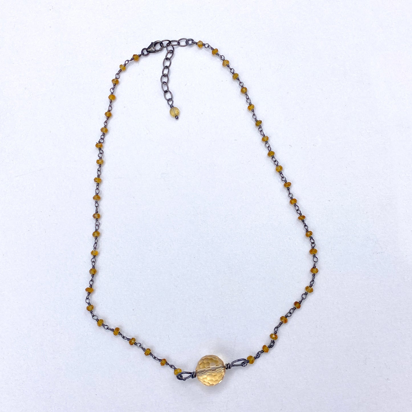 Citrine Gemstone chain Necklace