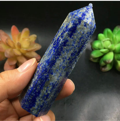 Natural Lapis Lazuli Gemstone Crystal Wand