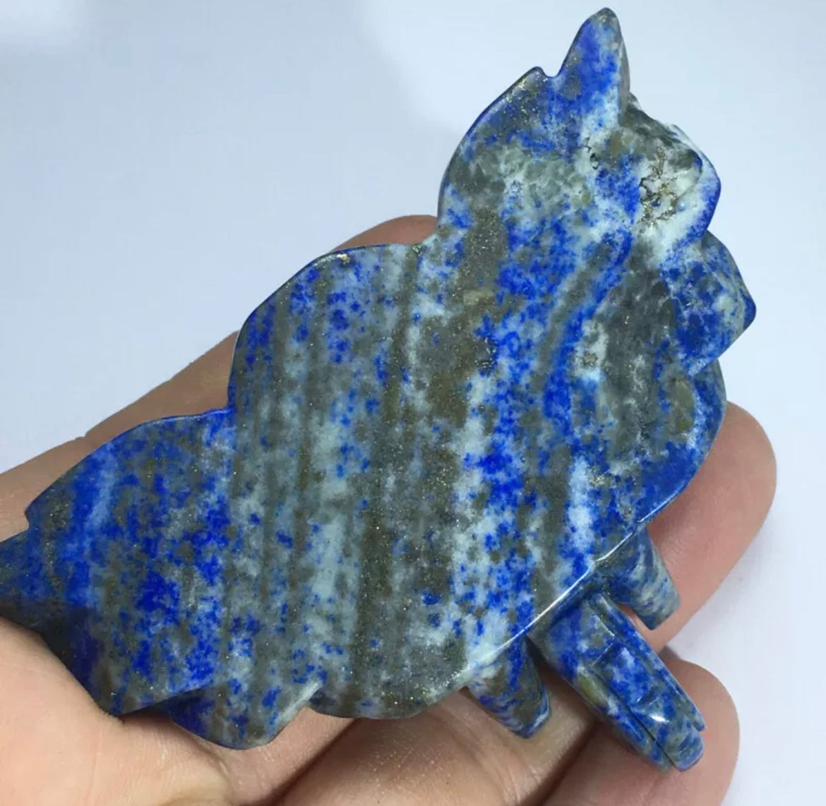 Natural Lapis lazuli gemstone carved elephant
