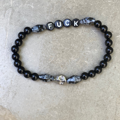 Mens Gemstone “Fuck” Bracelet.