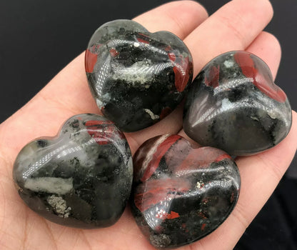 Natural African Bloodstone gemstone Heart