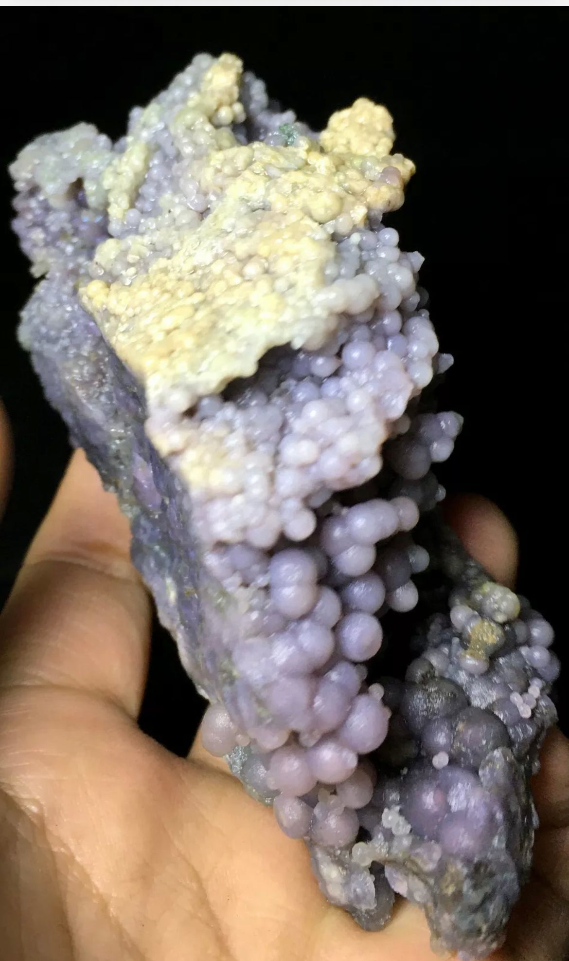 Natural grape agate gemstone chalcedony crystal