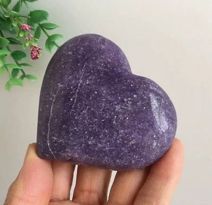 Purple Lepidolite Heart