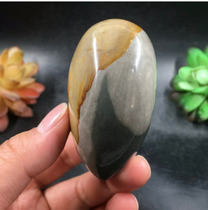 Natural polychrome Jasper gemstone Heart