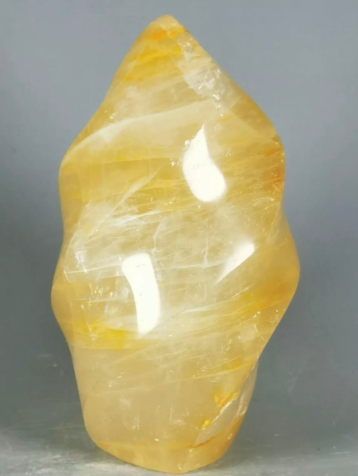 Golden Healer FIRE QUARTZ Hematoid Crystal Polished Flame Orbicular