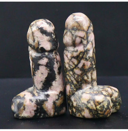 Natural Rhodonite gemstone penis crystal