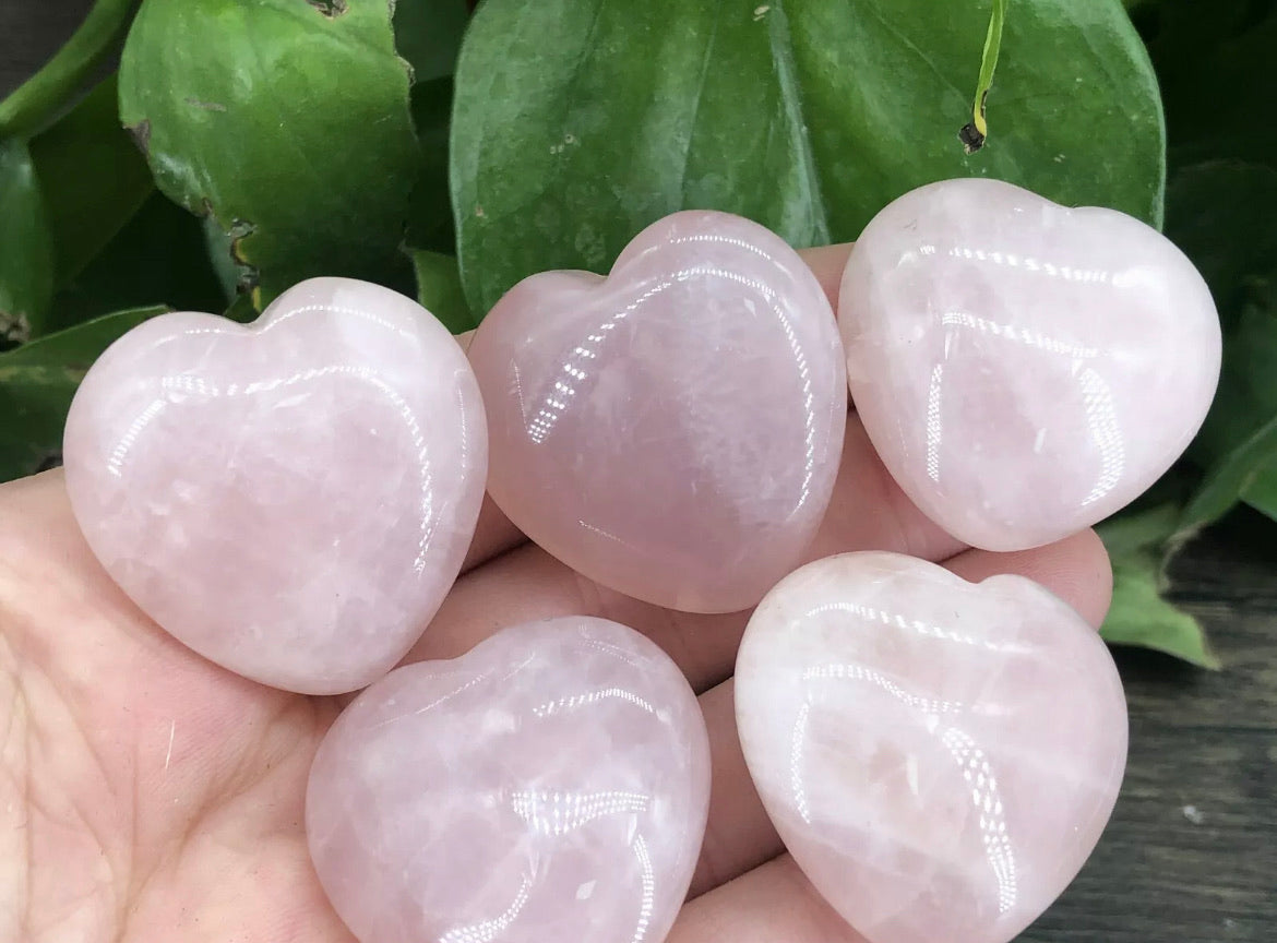 Natural Rose Quartz Heart