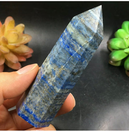 Natural Lapis Lazuli Gemstone Crystal Wand