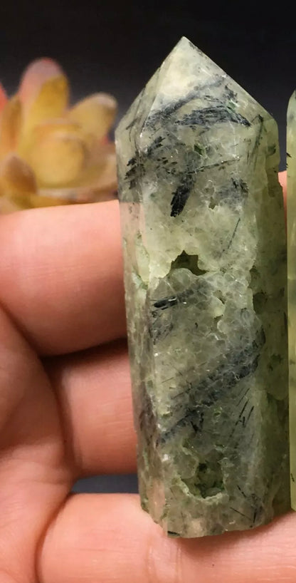 Natural Prehnite Crystal Wand