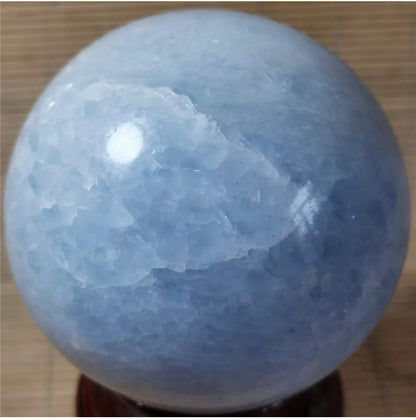 Natural Blue Calcite Gemstone Crystal Sphere