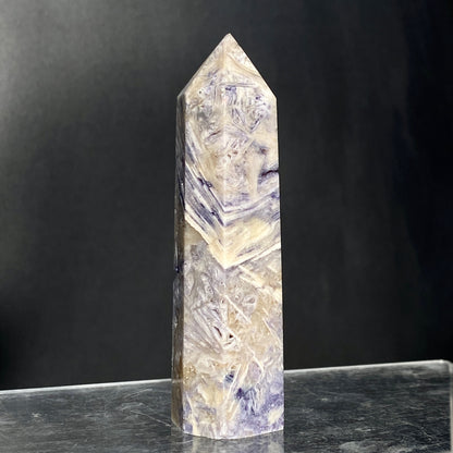 Natural Tiffany Stone crystal towerpoint wand