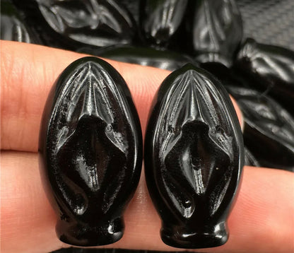 Black Obsidian Vagina Figurine