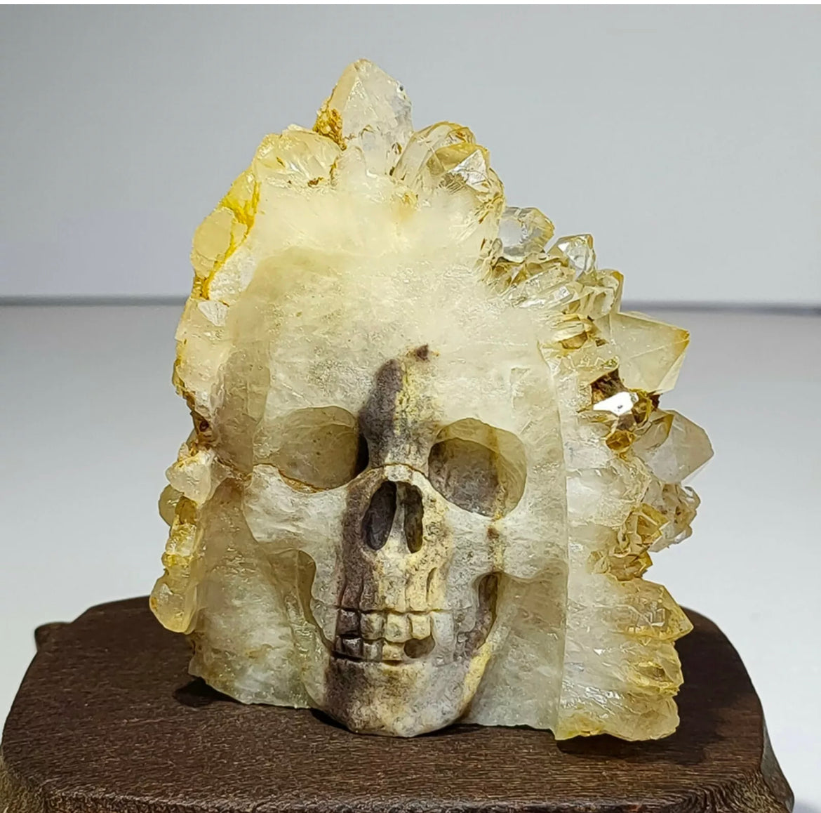 Natural Quartz Carved Skull