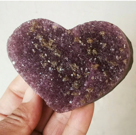 Uruguayan Amethyst Geode Clusters Heart Crystal 100% Natural