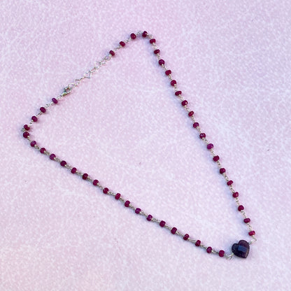 Ruby and Sterling Silver Necklace
