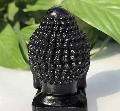 Natural Black Obsidian gemstone Buddha